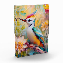 Bloque Para Fotos Juvenil Rainbow Woodpecefer Fantasy Bird