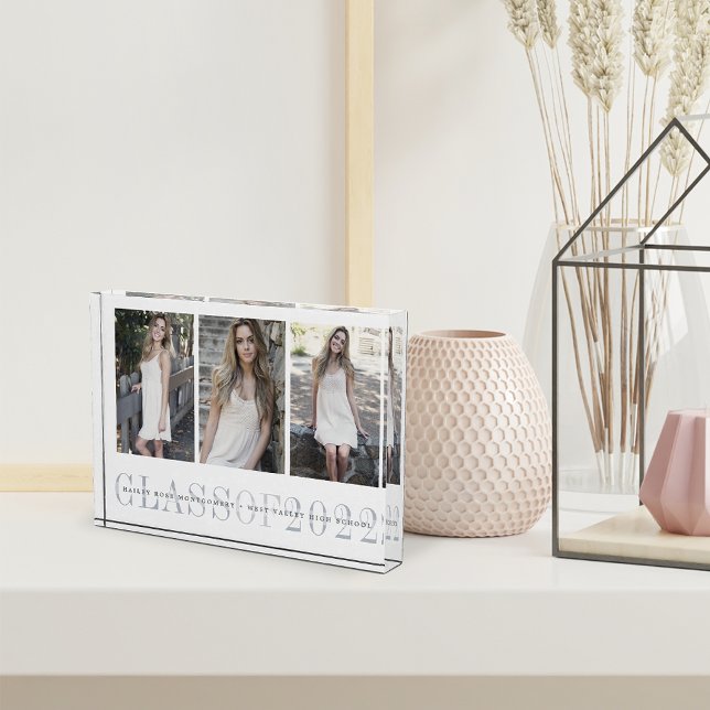 Bloque Para Fotos Keepsake de graduación de Sheer Stripe 2022 (Subido por el creador)