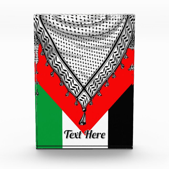 Bloque Para Fotos Keffiyeh palestino Scarf tejido tradicional (Anverso)