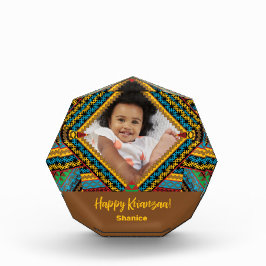 Bloque Para Fotos Kwanzaa Personalizado Patter de diamantes de color