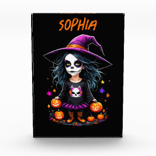 Bloque Para Fotos La adorable bruja de Halloween de Kawaii