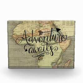 Bloque Para Fotos La aventura espera el mapa del viejo mundo