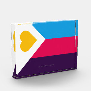 Bloque Para Fotos La bandera de orgullo poliamoroso tricolor de Slip