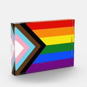 Bloque Para Fotos La bandera del orgullo progresista de SlipperyJoe 