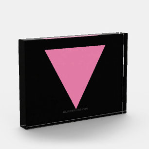 Bloque Para Fotos La bandera del triángulo rosa de SlipperyJoe's sím