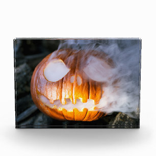 Bloque Para Fotos La cabeza de Jack-o-Lantern del Jinete sin Cabeza