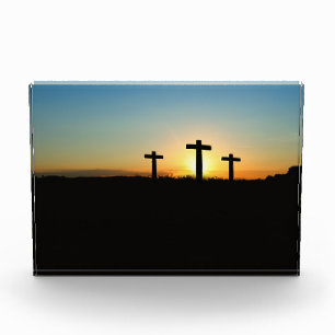 Bloque Para Fotos La crucifixión cruza al atardecer