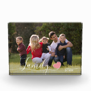 Bloque Para Fotos La escritura del corazón de la familia cubrió la