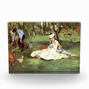 Bloque Para Fotos La familia Monet en su jardín Edouard Manet