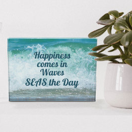 Bloque Para Fotos La felicidad llega en los mares de olas el día her