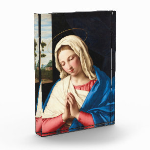 Bloque Para Fotos La Madonna en la oración, un paisaje más allá