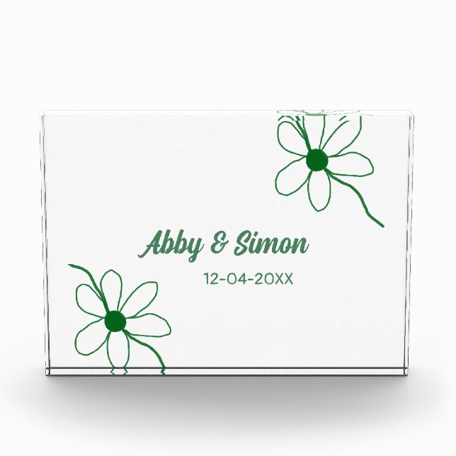 Bloque Para Fotos La pareja perfecta agregar nombre fecha textura sí (Anverso)