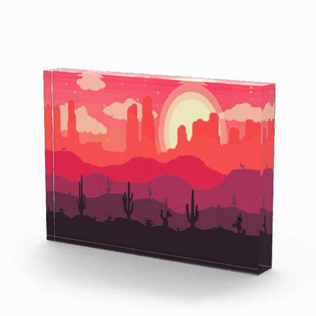 Bloque Para Fotos La puesta de sol en el desierto (Derecha)