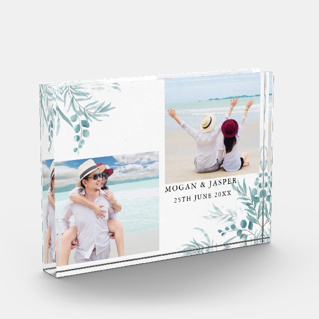 Bloque Para Fotos La vegetación azul turbia Eucalyptus deja Boda (Izquierda)