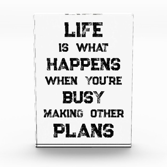 Bloque Para Fotos La Vida Es... Cita motivacional divertida (Anverso)