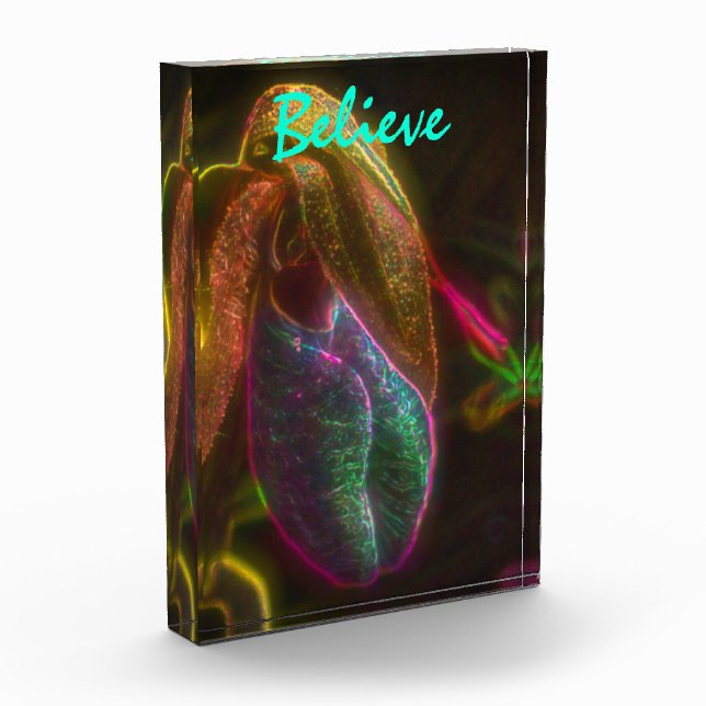 Bloque Para Fotos Lady Slipper cree en las palabras Inspiradoras (Izquierda)