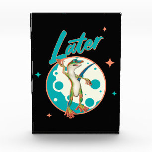 Bloque Para Fotos Lagarto Divertido Más Tarde Humor Procrastinación