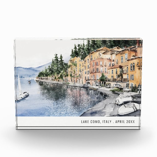 Bloque Para Fotos Lago Como, Norte de Italia, Viaje italiano (Anverso)