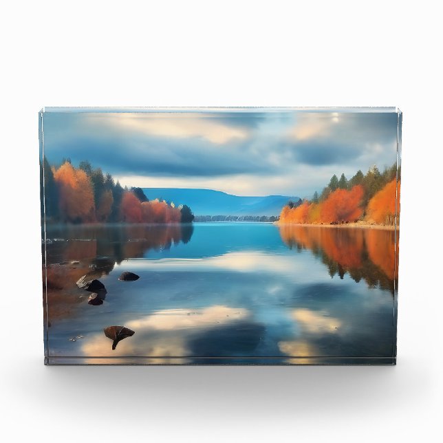 Bloque Para Fotos Lago en otoño (Anverso)