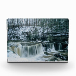 Bloque Para Fotos Las grandes cataratas de los excursionistas en un