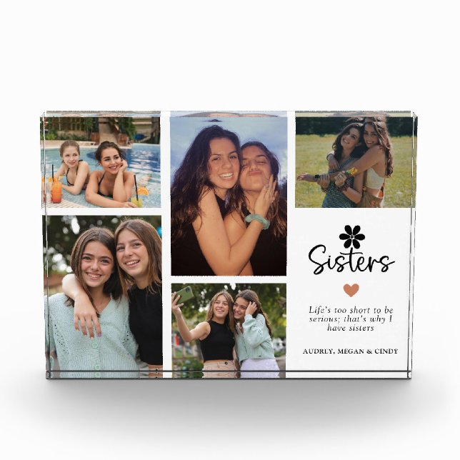 Bloque Para Fotos Las hermanas modernas dan un regalo a Grid Keepsak (Anverso)