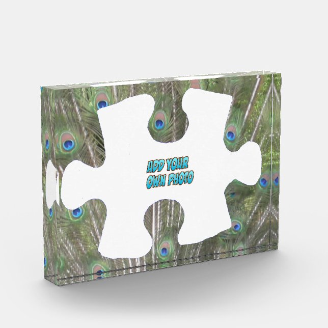 Bloque Para Fotos Las Plumas De Pavo Real Rompieron El Polvo De La P (Izquierda)