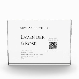 Bloque Para Fotos Lavender rosa soja negocios de velas añadir código