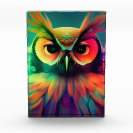 Bloque Para Fotos Lechuza arco iris