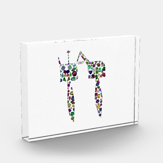 Bloque Para Fotos Letra hebrea 'CHET' (Izquierda)