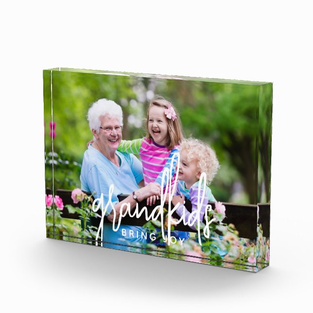 Bloque Para Fotos Letras a mano modernas nietos (Derecha)