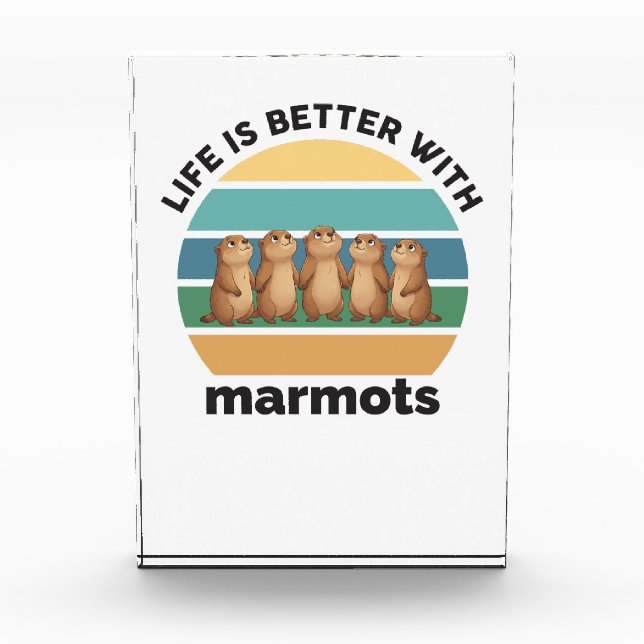Bloque Para Fotos Life is better with marmots (Anverso)