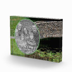 Bloque Para Fotos Lilypads Naturaleza del puente de piedra añada la 