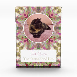 Bloque Para Fotos Lindo recuerdo conmemorativo rosa verde mascota ga