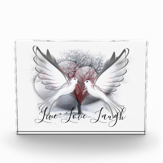 Bloque Para Fotos Live Love Laued Doves (Anverso)