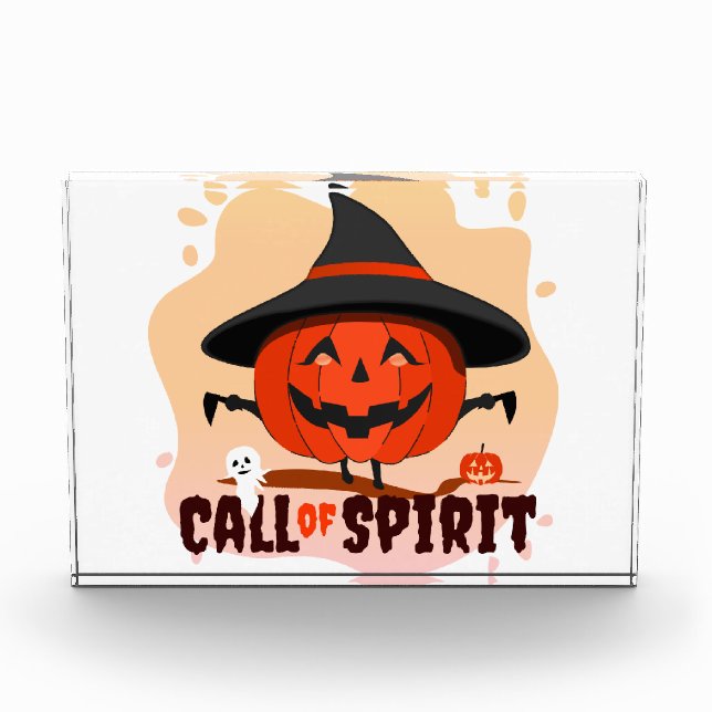 Bloque Para Fotos Llamado de Espíritu de Halloween (Anverso)