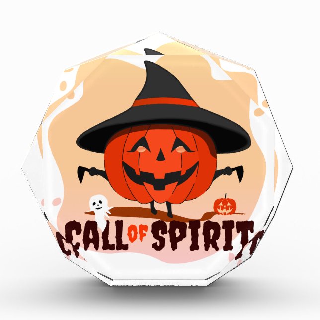 Bloque Para Fotos Llamado de Espíritu de Halloween (Anverso)