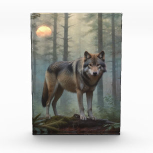 Bloque Para Fotos Lobo en un bosque mágico