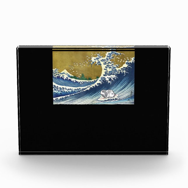 Bloque Para Fotos Lop Rabbit Está Surfando| Conejo conejo chiflado (Anverso)