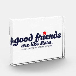 Bloque Para Fotos Los buenos amigos son como las estrellas