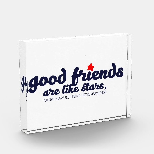 Bloque Para Fotos Los buenos amigos son como las estrellas (Izquierda)