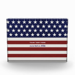 Bloque Para Fotos Los E.E.U.U. bandera americana personalizado