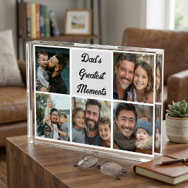 Bloque Para Fotos Los mejores momentos de papá, collage personalizad