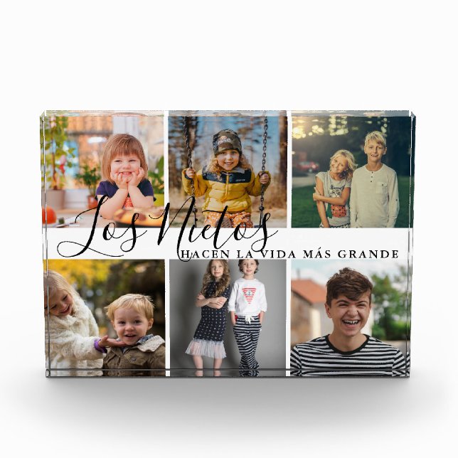 Bloque Para Fotos Los nietos hacen la vida más grande regalo (Anverso)