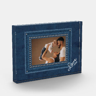 Bloque Para Fotos LOVE Blue Jean Frame