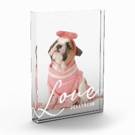 Bloque Para Fotos LOVE Cute Personalizado Dog