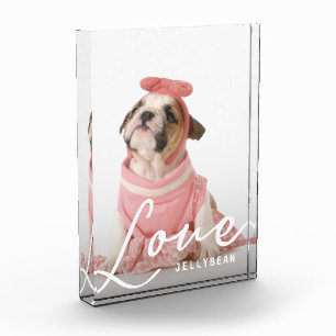 Bloque Para Fotos LOVE Cute Personalizado Dog