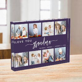 Bloque Para Fotos Love You Grandma 8 Photo Collage Purple
