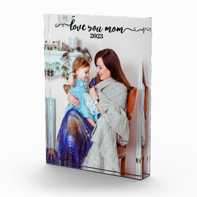 Bloque Para Fotos Love You Mom Photo Block (Derecha)