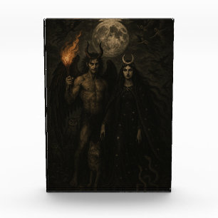 Bloque Para Fotos Lucifer y Diana - Ilustracion Nocturne de bruja