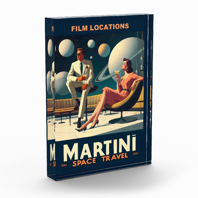 Bloque Para Fotos Lugares de películas de Martini Space Travel Poste (Izquierda)